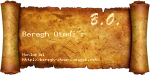 Beregh Otmár névjegykártya